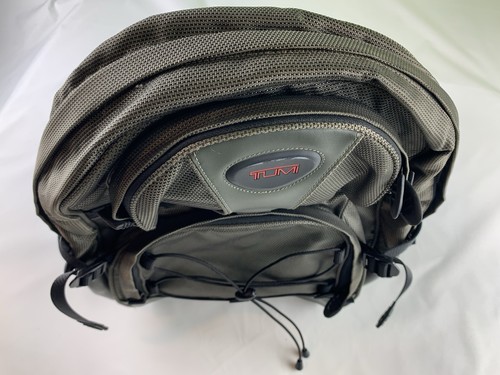 TUMI T2 Backpack Excursion Carry On Travel Bag Ballistic Olive Black #6788 - Picture 10 of 21