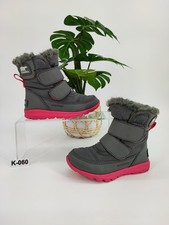 Sorel Girls Whitney II Strap WP Gray Winter Boots Size 8T US