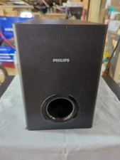 Phillips Sub Woofer SW-8  Wired Replacement Black  (12x10x7) Tested Works Good