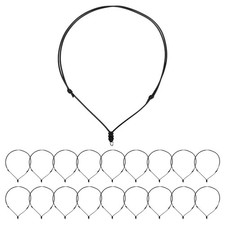 30pcs Adjustable Necklace Cords 1.5MM 12.6-25.2 Inch Handmade Craft Ropes Black