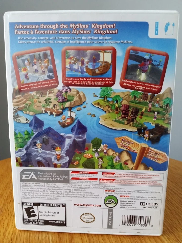 MySims Kingdom (Nintendo Wii, 2008) Complete With Manual CIB - Sims - EA - Image 2 of 4
