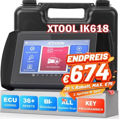 XTOOL IK618 Profi OBD2 Diagnosegerät IMMO Key Programming Alle System Scanner DE