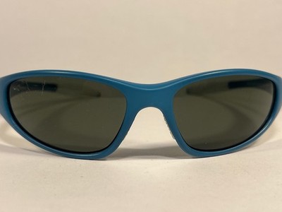 Crush by Eschenbach Vintage Sunglasses Blue Frame Green Lenses NOS 1990s