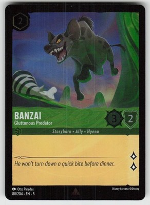GGC - 12 Cold Foil Banzai - Gluttonous Predator 80/204 Rare Shimmering Skies