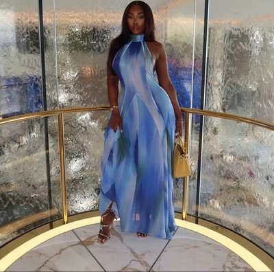 flowy tie dress Ever-Pretty A-Line Pleated Chiffon Tie-Waist Evening Dress main image 0