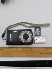 Pentax Optio M50 8.0MP Digital Camera 256 MB SD Card Battery Untested For Parts