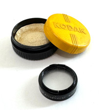 Vintage Kodak No. 3 Close-Up Attachment Lens With Original Yellow Plastic Case