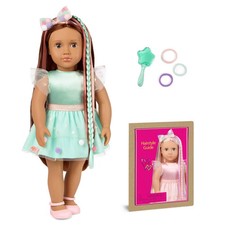 Our Generation Angelina 18" Hair Grow Doll with Hair Clips  Styling