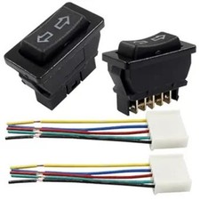 2Pcs 5-Pin Power Window Switch, 12V 20A Double Arrow Control for Window Lift, Ma