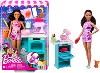 Barbie-Puppe & KüChen-Spielset Mit Barbie-Puppe (Ca. 27 Cm, Braunes Haar