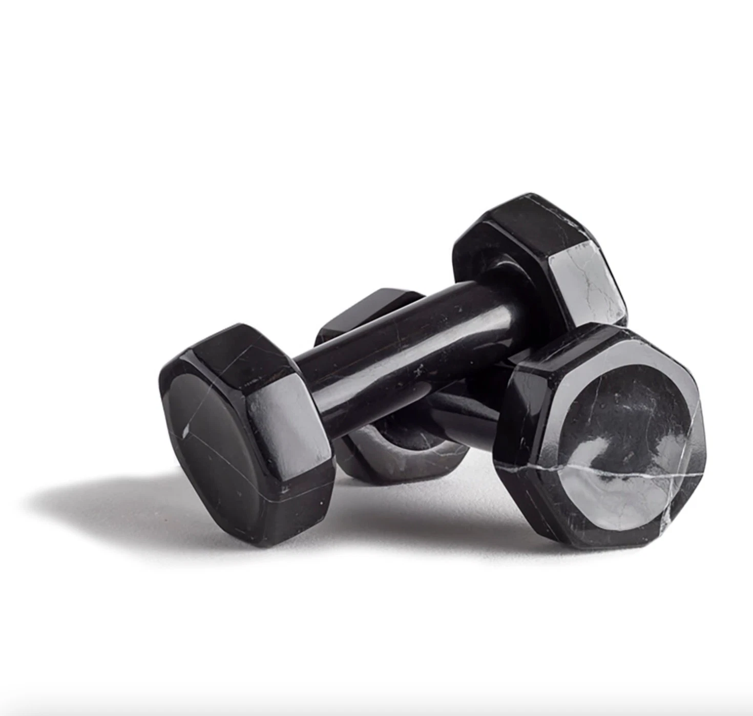 and Jacob - Black Marble Dumbbell Sculpture - Large (3lbs) - NWT