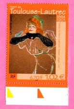 FRANCE - 2001 - YT3421**MNH - BdF -SERIE ARTISTIQUE - TOULOUSE LAUTREC - COTE 4€