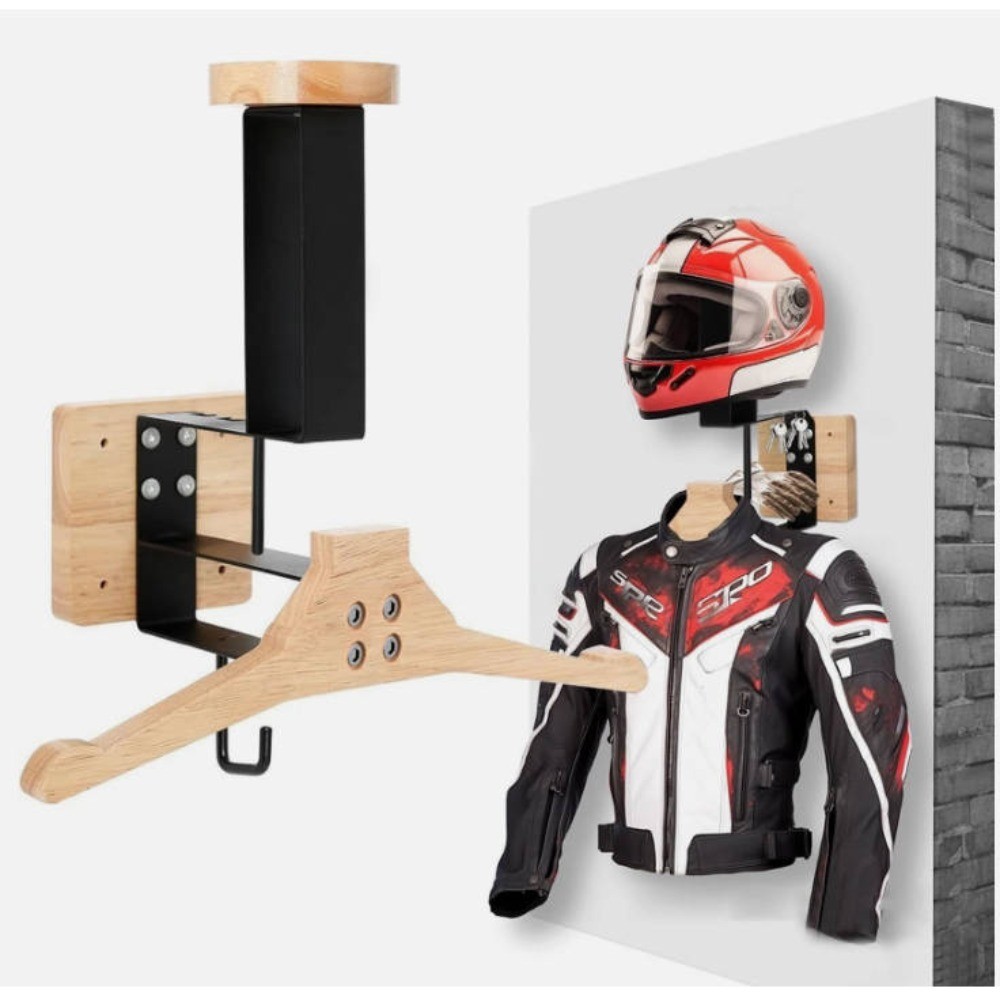 Supporto da Parete per Casco e Giacca Moto