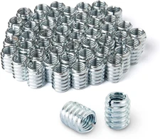 50Pcs 3/8-16 Threaded Inserts for Wood Heavy Duty Zinc Plated Furniture Repair
