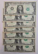 (7)  $1 * STAR Replacement NOTES * LOW Serial #'s (2017, 2017 A, 2021)