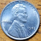 1943 Lincoln Wheat One Cent 1c Coin BU #AA616