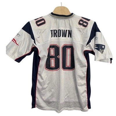 Reebok New England Patriots Troy Brown 80 NFL Jersey White Mens XL