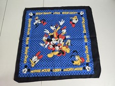 Vintage 90s DISNEY Mickey Unlimited  Friends Polka Dot Bandana 21" Square