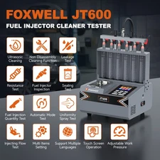FOXWELL JT600 EFI Piezo Fuel Injector Cleaner Tester Ultrasonic Cleaning Machine
