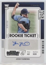 2021 Panini Contenders Rookie Ticket 2 Variation B Josh Fleming #167 Auto 0z8z