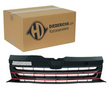 KÜHLERGRILL SCHWARZ / ROT GLÄNZEND CLEAN passend für VW T5.2 GP Facelift 09-15