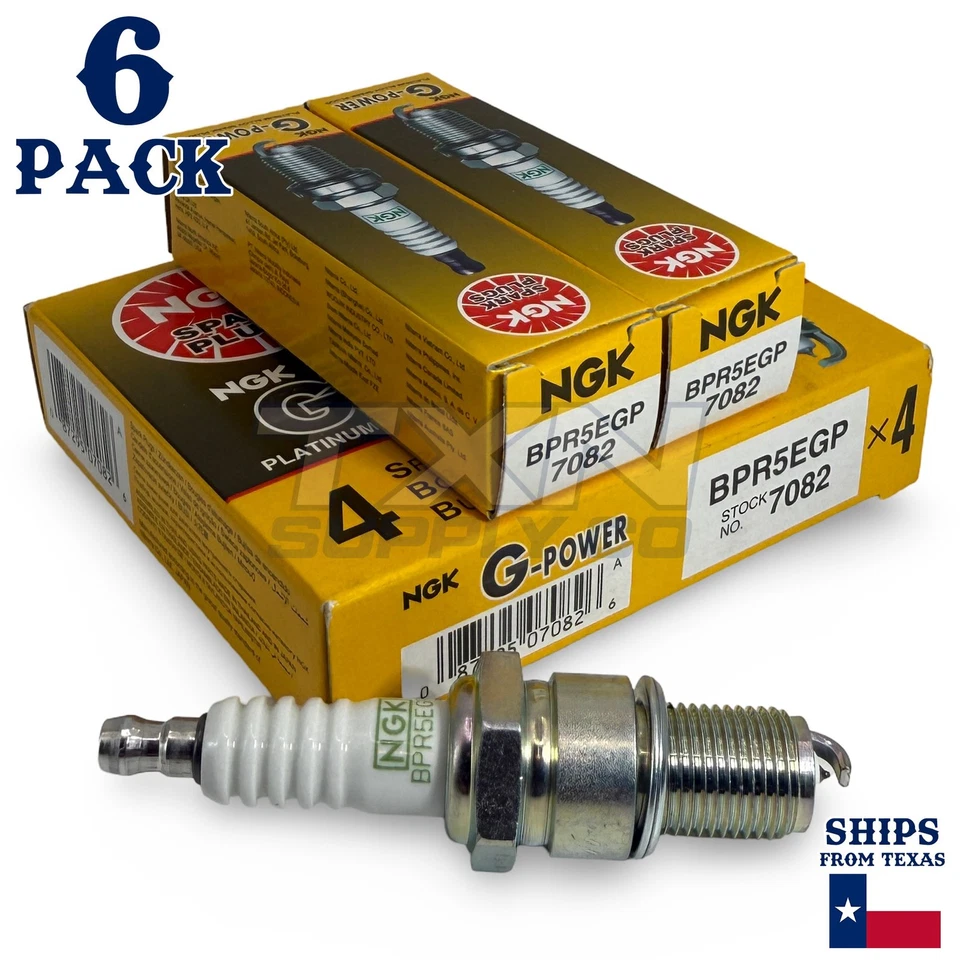 Paquete de 6 bujías NGK G-Power 1990-1994 para Mitsubishi Mighty Max 3,0 L V6 Foto 2 de 3