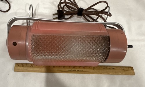 Vintage Art Deco Boudoir Lamps & Over The Bed 1930s Pink Depression Glass works - Picture 22 of 22