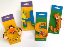 Crocodile Creek 3" Painted Animal Wooden Letters CHOICE: S H O J