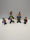 Four Murano Clown Figurines Hand Blown Vintage Art Glass