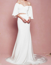 Odylyne the Ceremony Bardot Wedding SKIRT ONLY Ivory 8 Fit & Flare USA