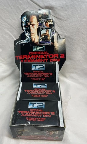 Vintage 1991 T2 TERMINATOR 2 Movie Unopened Pack of Cards NEW Original Impel