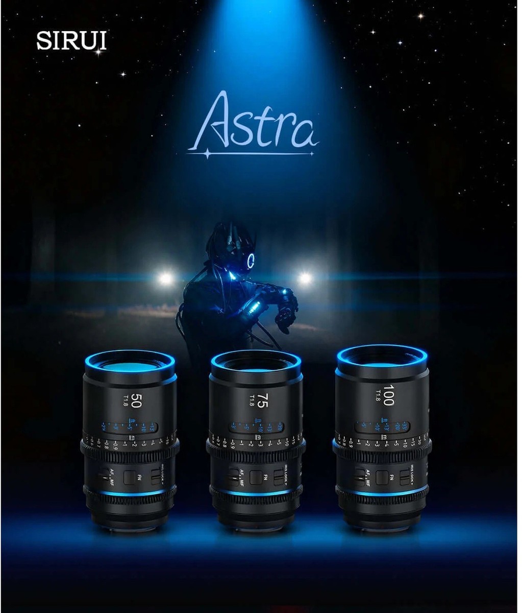 SIRUI Astra 50/75/100mm T1.8 1.33x Full-Frame AFAnamorphic Cine