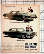 1963 Dodge Polara Car Magazine Ad Vintage Auto Ephemera 1963 Dodge Polara Car Magazine Ad Vintage Auto Ephemera