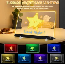 Colorful LED Drawing Board/3.7" X 10" 5 Modes & 7 Colors LED