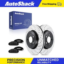 Front Drilled Slotted Brake Rotors Ceramic Pads for Dodge Charger 3.6L V6