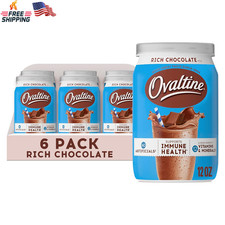 Nestle Ovaltine Rich Chocolate, 12-Ounce Tubs Pack of 6