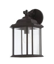 Generation Lighting 1-Light Black Outdoor Wall Lantern Sconce