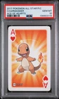 2017 POKEMON AS PLAYING CARDS ACE OF HEARTS CHARMANDER PSA 10