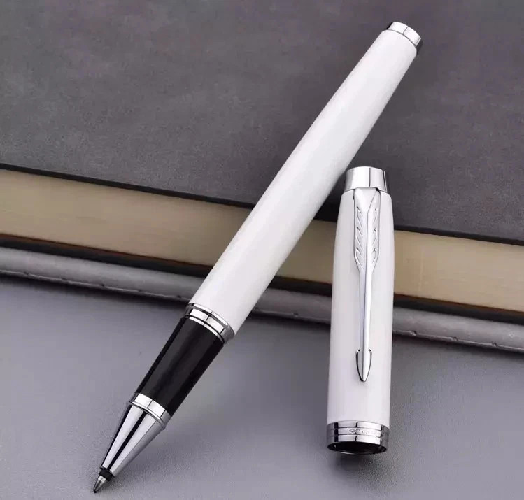 Parker IM Series White Color Fine (F) Nib Rollerball Pen Black Ink Refill