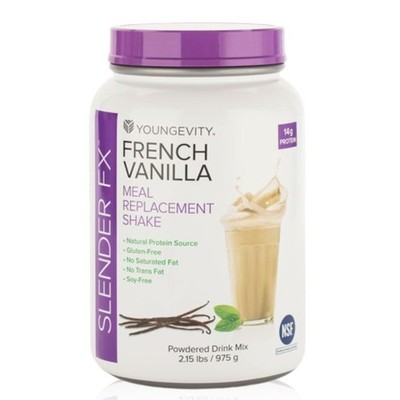 Slender FX  Meal Replacement Shake - French Vanilla - All Natural Protein, Vi...