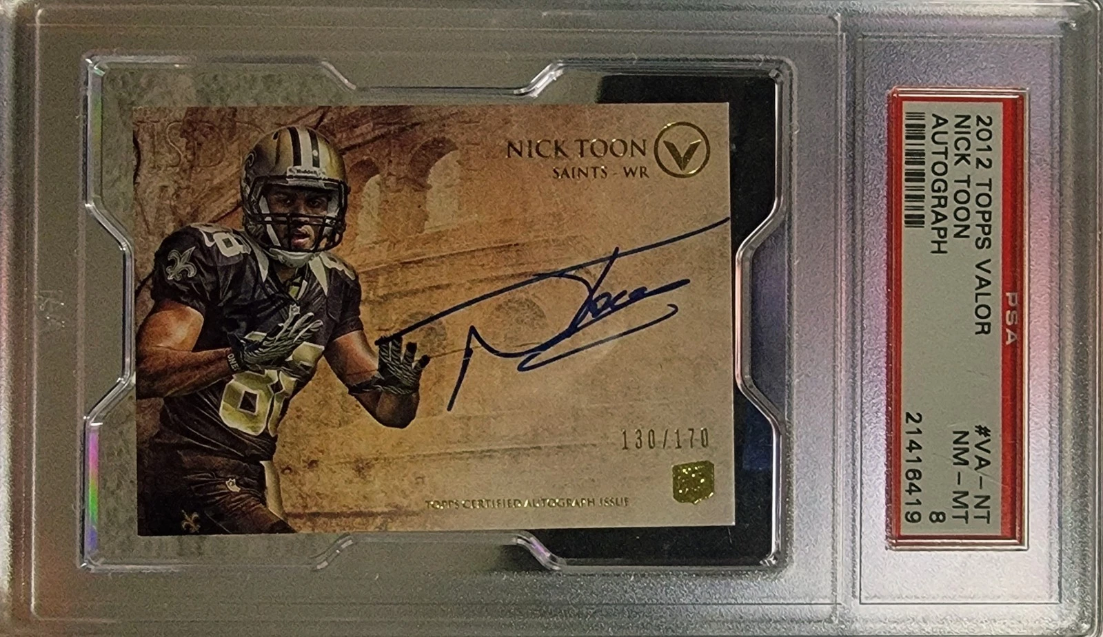 Nick Toon Topps Valor Autograph #VANT Base
