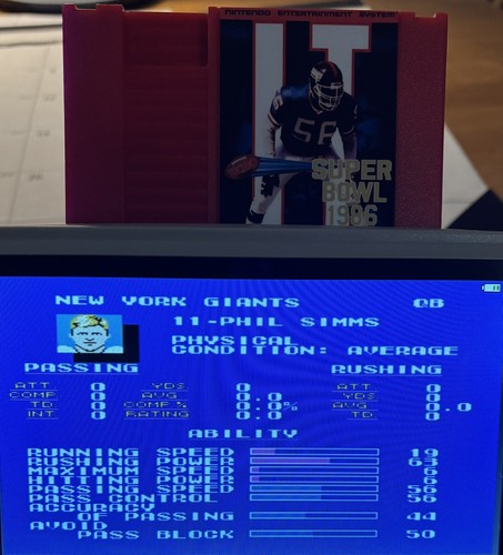Tecmo Super Bowl 1986 Season NES Game RED & BLUE Cart 🏈 U.S. 🇺🇸 seller - Picture 11 of 24