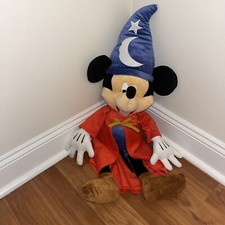 Mickey Mouse Plush Fantasia Sorcerer Wizard 30" Stuffed Toy - Disney Store