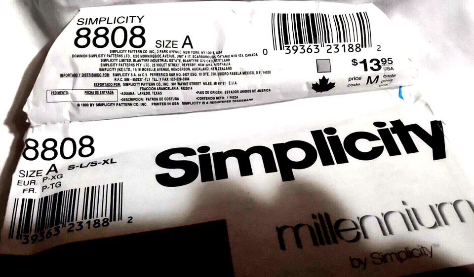 Simplicity 8808 Size Boys S-L Mens S-XL Pattern UNCUT Jacket Vest Suit Ascot Tie - Image 3 of 4