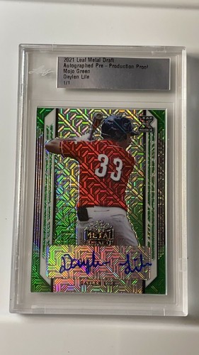  Bozza in metallo foglia 2021 - DAYLEN LILE - verde Mojo incassato auto 1/1 - Foto 1 di 3