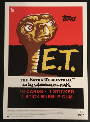 Original E.T. (1982) 2018 Topps Cards Wrapper Wall Art 14''x10'' Extra Terrestrial