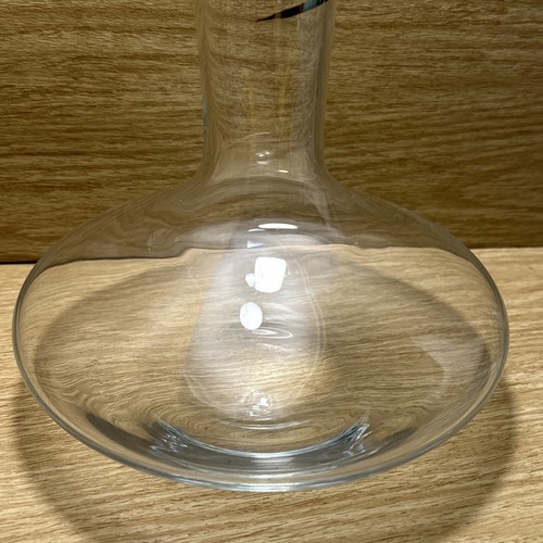 VTG Wide Silver Swirl Tarnow Poland Wine Decanter Glass Genie Bottle Bar Ware - Picture 5 of 10