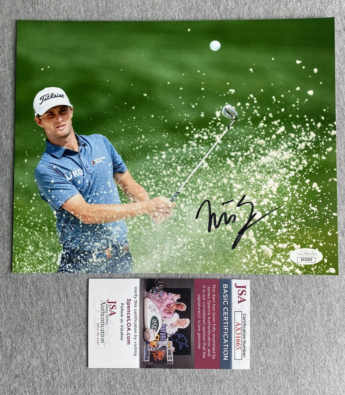 Will Zalatoris Autographed Signed 8x10 ACTION PHOTO PGA GOLF JSA AX31665 