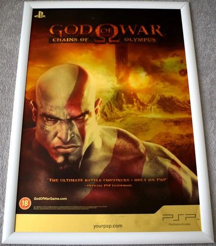 God of War Chains Of Olympus RARE PSP 42cm x 59cm Metallic Promotional Poster - Picture 2 of 2