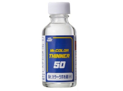 Gunze-Sangyo Thinner 50ml Glass Bottles - Hobby and Model Enamel Paint - #t101